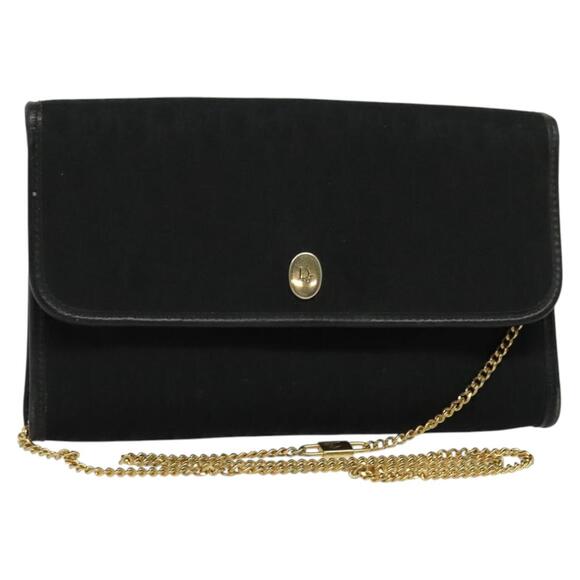 DIOR Trotter Canvas Shoulder Bag Black Gold - Picture 1 of 12